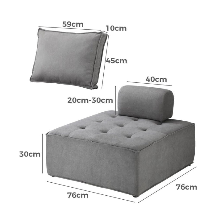 Natuzzo Verstaile Modular Sofa Lounge Set | Adjustable Armless Sofa Lounge