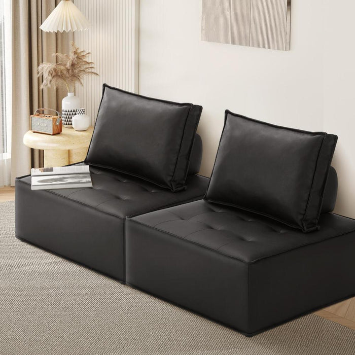 Natuzzo Verstaile Modular Sofa Lounge Set | Adjustable Armless Sofa Lounge