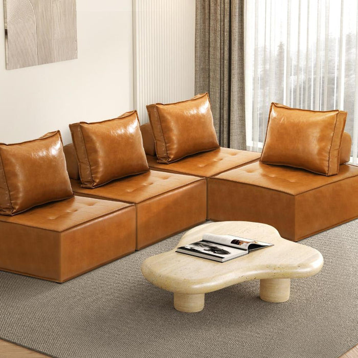 Natuzzo Verstaile Modular Sofa Lounge Set | Adjustable Armless Sofa Lounge