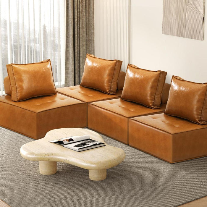 Natuzzo Verstaile Modular Sofa Lounge Set | Adjustable Armless Sofa Lounge