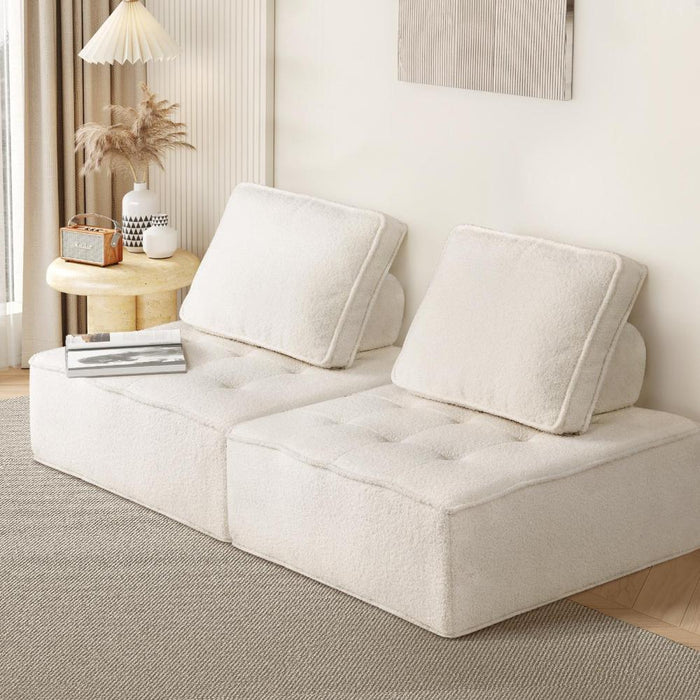Natuzzo Verstaile Modular Sofa Lounge Set | Adjustable Armless Sofa Lounge
