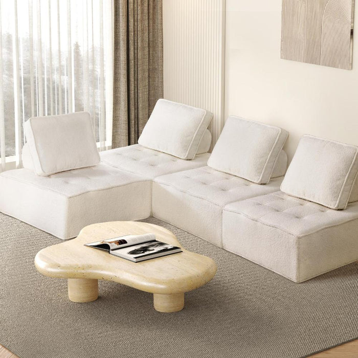 Natuzzo Verstaile Modular Sofa Lounge Set | Adjustable Armless Sofa Lounge