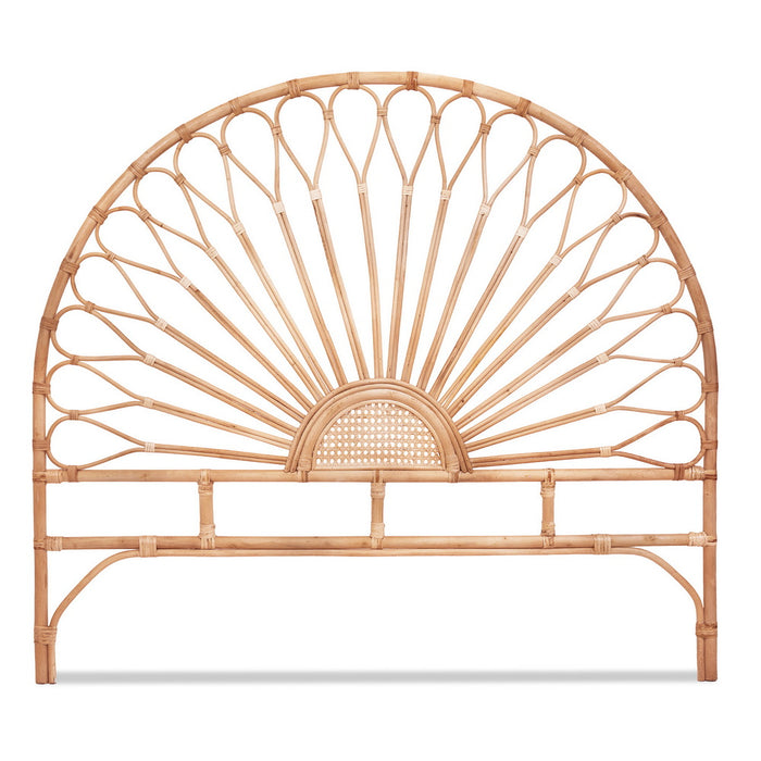 Artiss Bed Headboard Queen Bedhead Rattan - MARI Pine