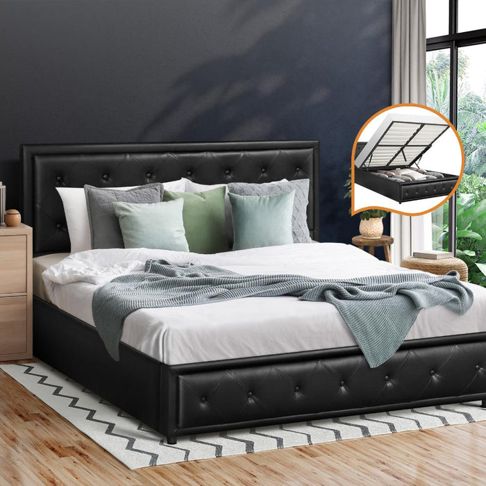 Fiori Luxury Gas Lift Storage Bed | Two In One Premium Modern Storage Bed Combo