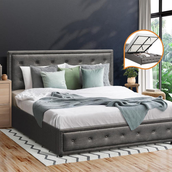 Fiori Luxury Gas Lift Storage Bed | Two In One Premium Modern Storage Bed Combo