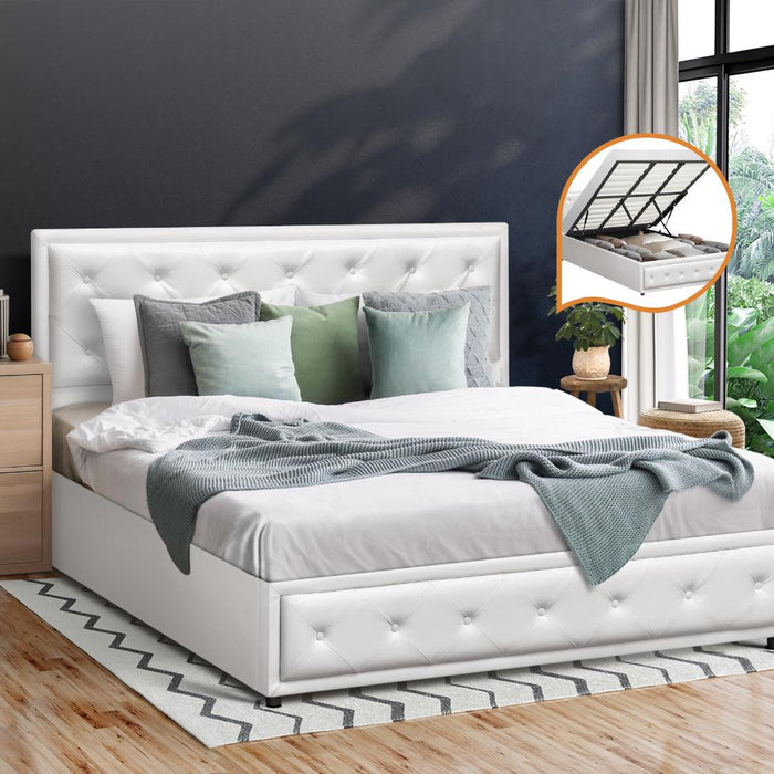 Fiori Luxury Gas Lift Storage Bed | Two In One Premium Modern Storage Bed Combo