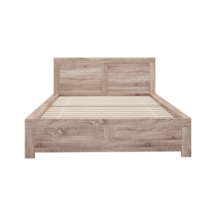 Aspire Luxe Light Oak Wooden Timber Bed | Easy Assembly Quality Timber Bed Frame