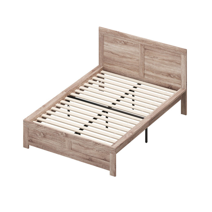 Aspire Luxe Light Oak Wooden Timber Bed | Easy Assembly Quality Timber Bed Frame