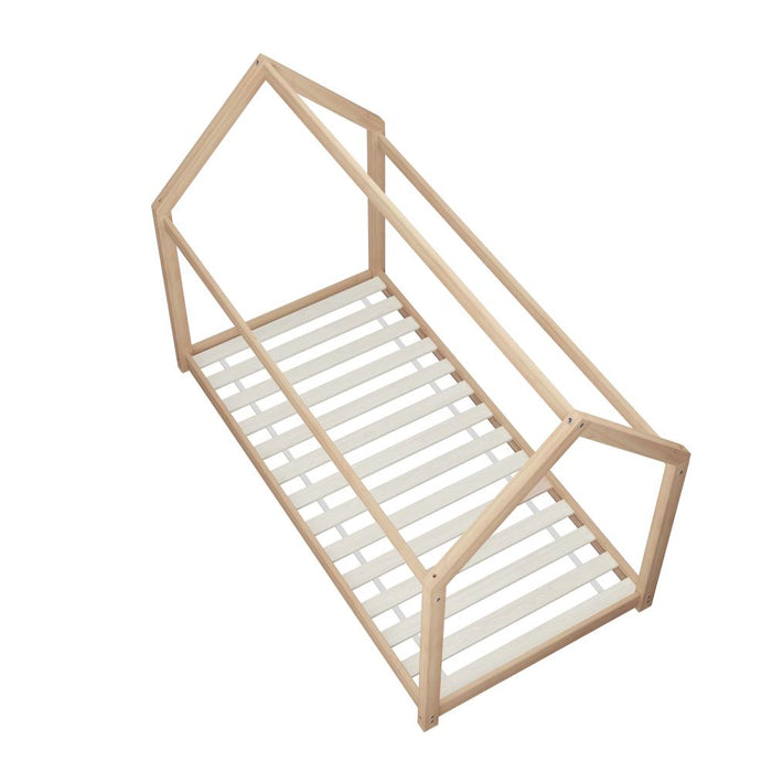 Scandi Wooden Kids House or Teepee Bed with Mattress Set | Children's Bed and Mattress Combo