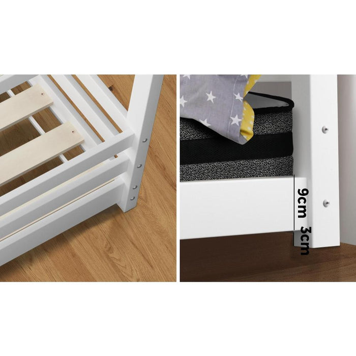 Scandi Wooden Kids House or Teepee Bed with Mattress Set | Children's Bed and Mattress Combo