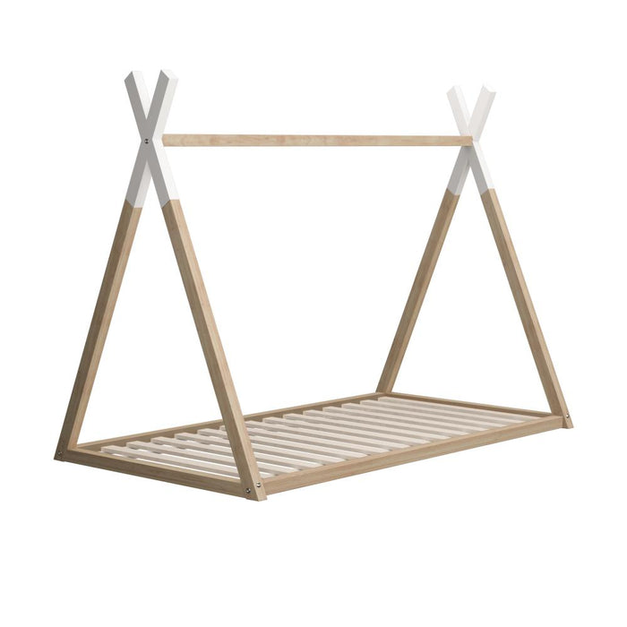Scandi Wooden Kids House or Teepee Bed in Single Size | Novelty Kids Beds | Wooden Childrens Beds