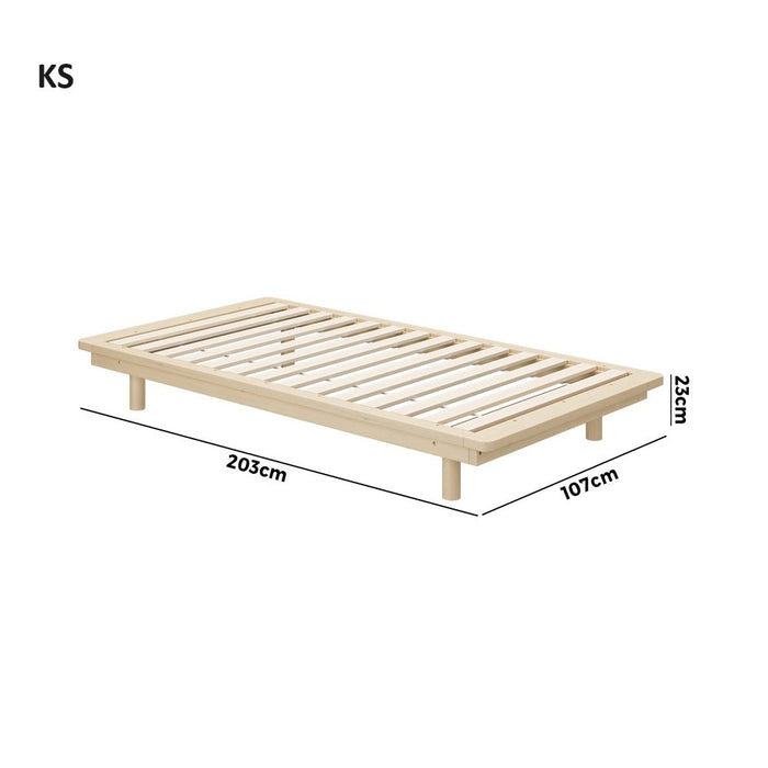 Scandi Alto Premium Timber Platform Bed | Reinforced Durable Wooden Floating Bed Base