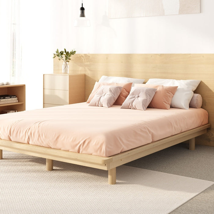 Scandi Alto Premium Timber Platform Bed | Reinforced Durable Wooden Floating Bed Base