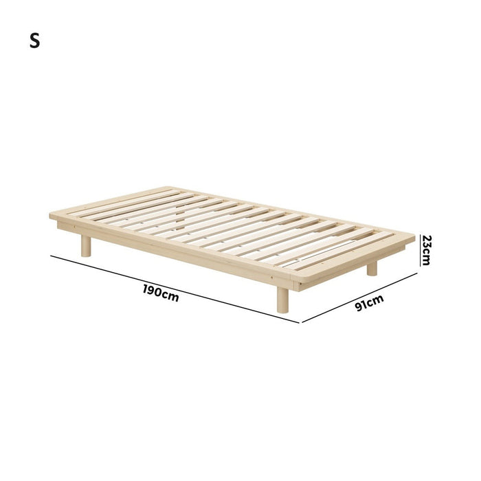 Scandi Alto Premium Timber Platform Bed | Reinforced Durable Wooden Floating Bed Base
