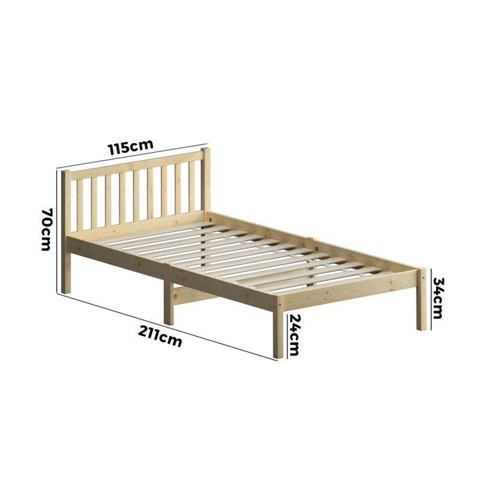 Milano High Solid Quality Wooden Timber Platform Bed | Easy Assembly Quality Modern Bed Frame