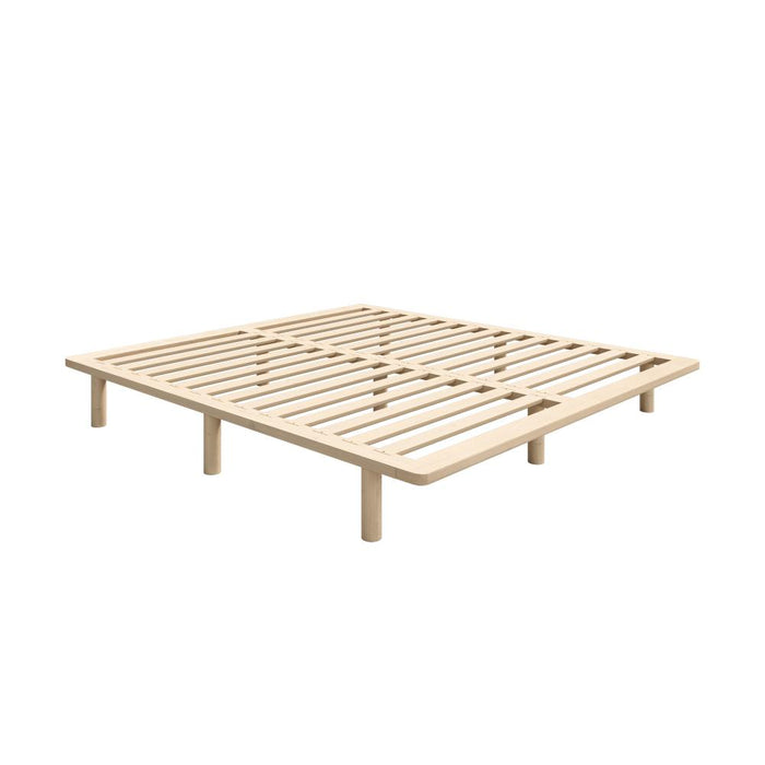 Scandi Luxe Premium Timber Platform Bed | Reinforced Durable Wooden Floating Bed Base