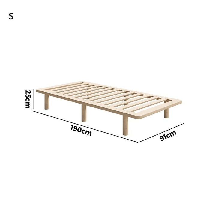 Scandi Luxe Premium Timber Platform Bed | Reinforced Durable Wooden Floating Bed Base