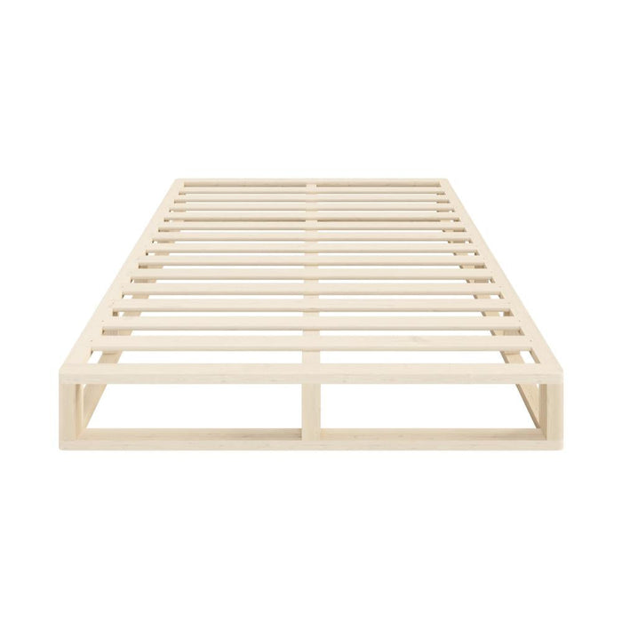 Rearo Cage Style Wooden Slim Bed Base | Modern Minimialistic Durable Wooden Bed Frame Base