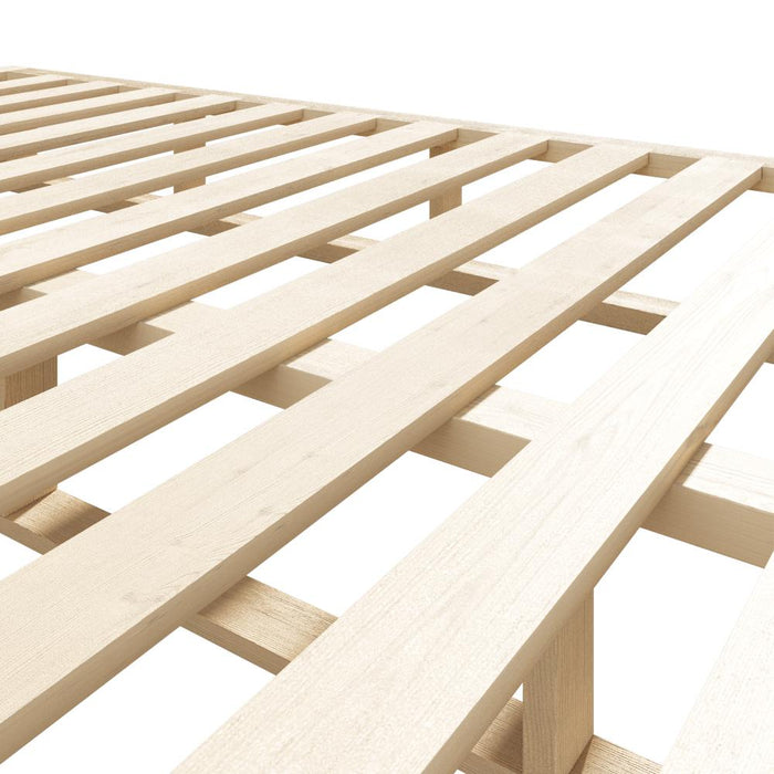 Rearo Cage Style Wooden Slim Bed Base | Modern Minimialistic Durable Wooden Bed Frame Base