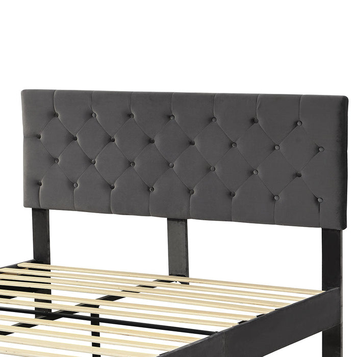 Lucrezia Velvet Touch Modern Bed Frame | Premium Soft Plush Velvet Bed