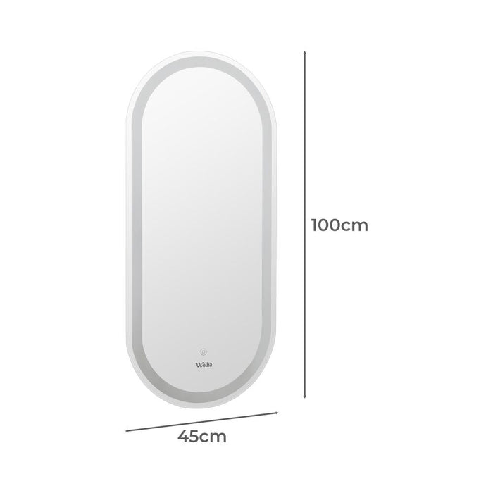 Lumiro Oval Bathroom LED Mirror | Oval Modern High Quality 3 Colour LED Bathroom Mirros | Easy Install Anti Fog
