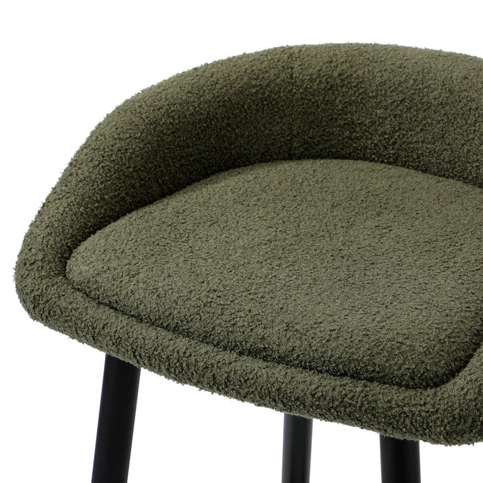Set of Two Miami Boucle Fabric Barstools | Stylish Modern Boucle Barstools Set