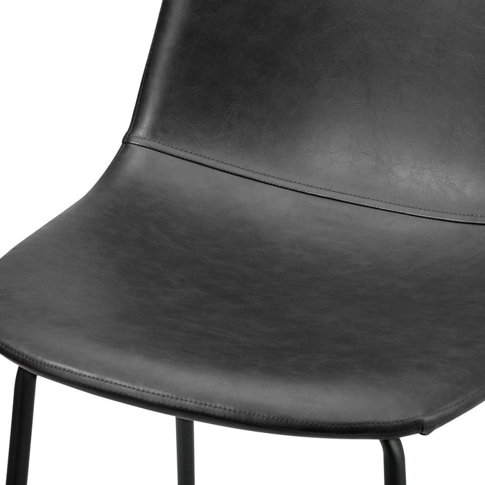 Romagna Luxe Countour Barstool Set 92cm High | Premium PU Leather and Steel Kitchen Barstools