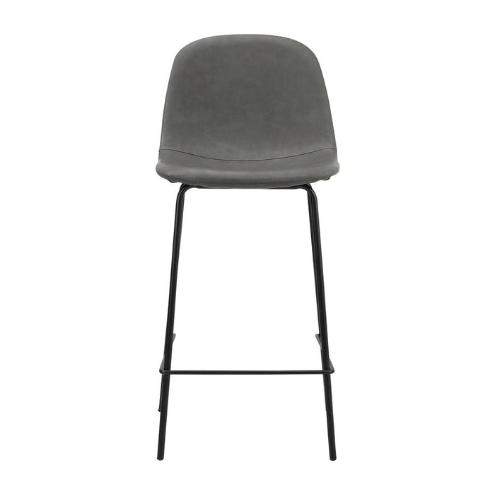 Romagna Luxe Countour Barstool Set 92cm High | Premium PU Leather and Steel Kitchen Barstools