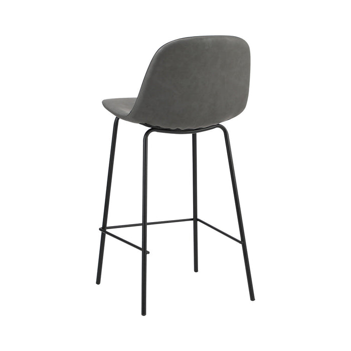 Romagna Luxe Countour Barstool Set 92cm High | Premium PU Leather and Steel Kitchen Barstools