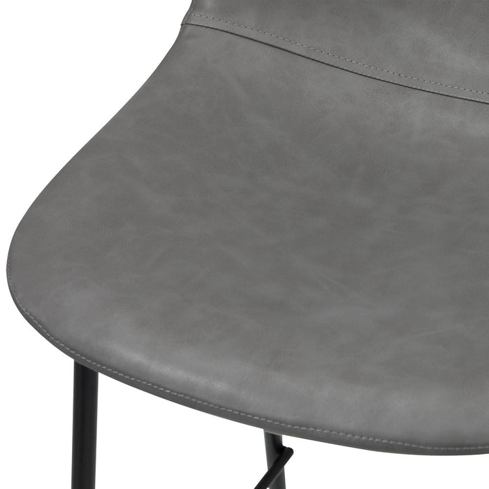 Romagna Luxe Countour Barstool Set 92cm High | Premium PU Leather and Steel Kitchen Barstools