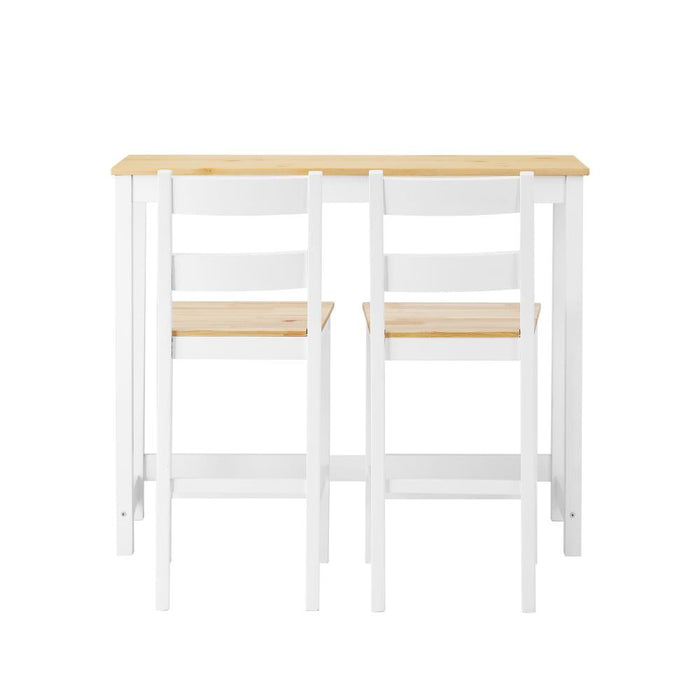 Emprezzo 3pc Kitchen Dining Barstool Set | Slimline 2 Barstools and Breakfast Table Set