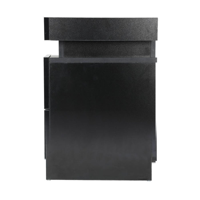 Carlo Supreme LED Multicolour Bedside Table | Modern Glossy Lift Storage Nightstand Bedside Unit