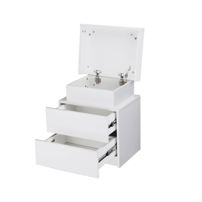 Carlo Supreme LED Multicolour Bedside Table | Modern Glossy Lift Storage Nightstand Bedside Unit