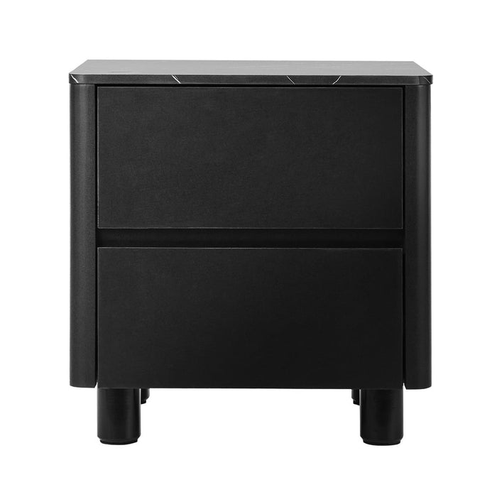 Ferrara 2 Draw Wooden Bedside Table | Modern Style Storage Nightstand