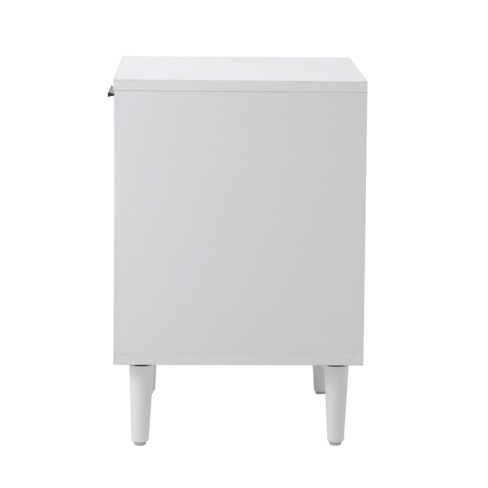 Aspire Modern Two Drawer Bedside Table | Modern Wooden Storage Unit Nightstand