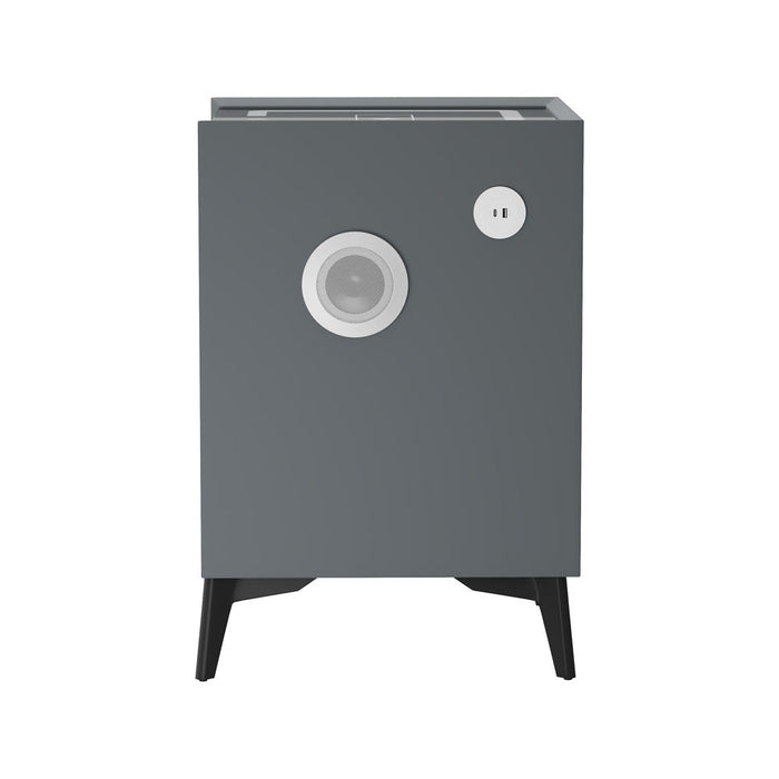 Egalo Modern PU Leather USB and Bluetooth Bedside Table