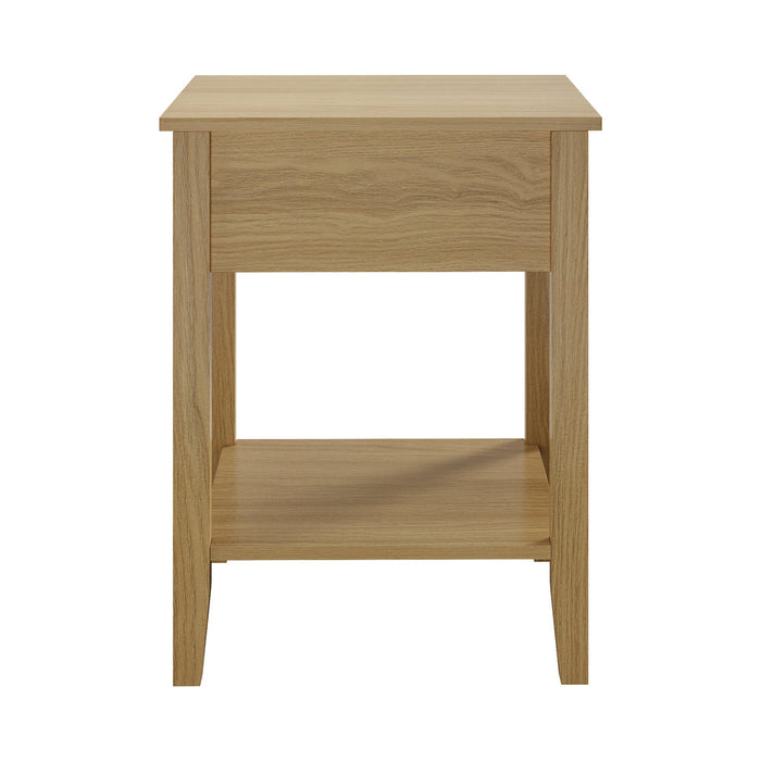 Centrum Naturo Modern Bedside Table | Stylish Textured Bedroom Storage Unit Nightstand