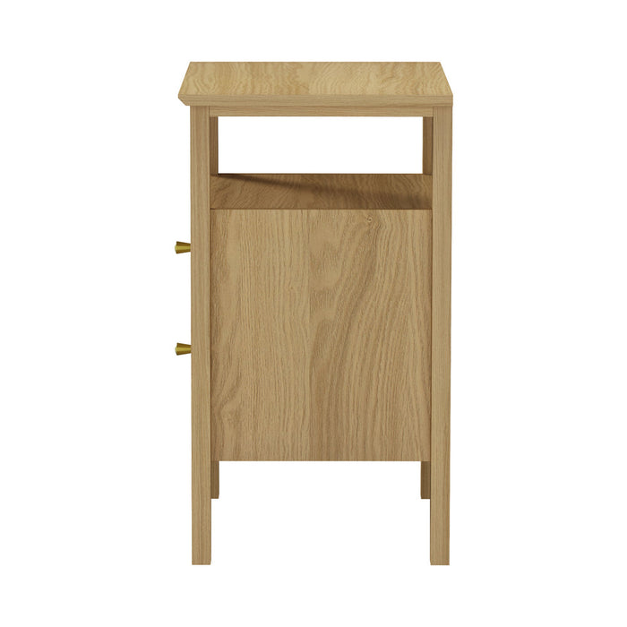 Centrum Naturo Modern Bedside Table | Stylish Textured Bedroom Storage Unit Nightstand