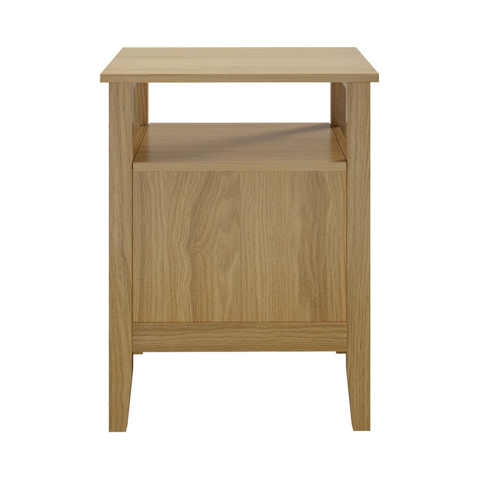 Centrum Naturo Modern Bedside Table | Stylish Textured Bedroom Storage Unit Nightstand