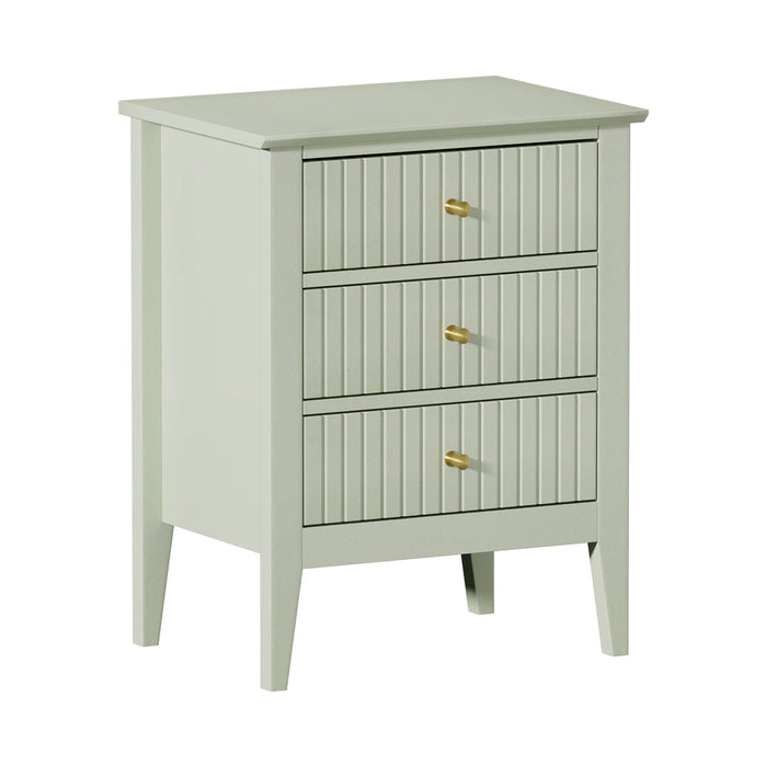 Centrum Nuovo Three Drawer Bedside Table | Modern Bedroom Storage Unit Nightstand