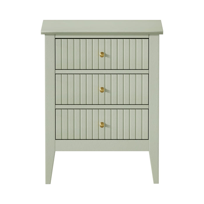 Centrum Nuovo Three Drawer Bedside Table | Modern Bedroom Storage Unit Nightstand