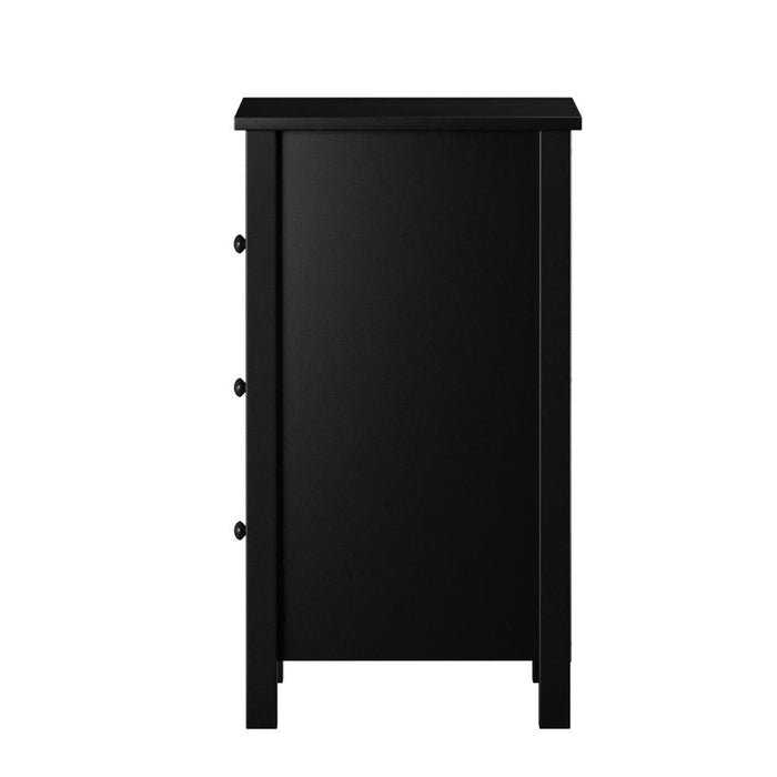 Martinique Modern Bedside Table with Three Drawers | Hampton Style Bedside Table Nightstand
