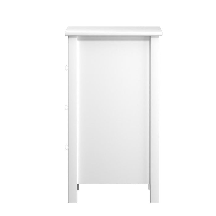Martinique Modern Bedside Table with Three Drawers | Hampton Style Bedside Table Nightstand