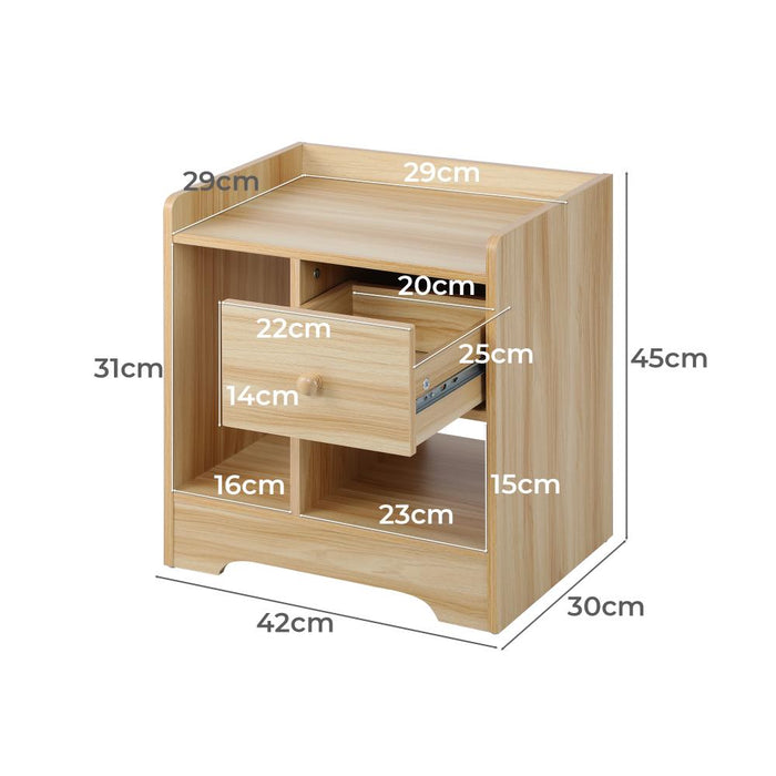 Junos Multi Storage Modern Bedside Table | Sleek Versatile Nightstand Table