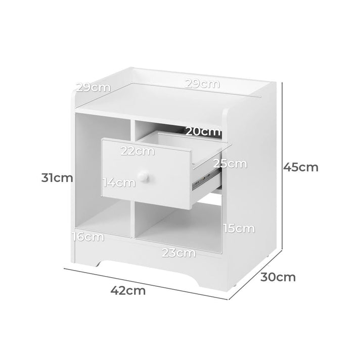 Junos Multi Storage Modern Bedside Table | Sleek Versatile Nightstand Table