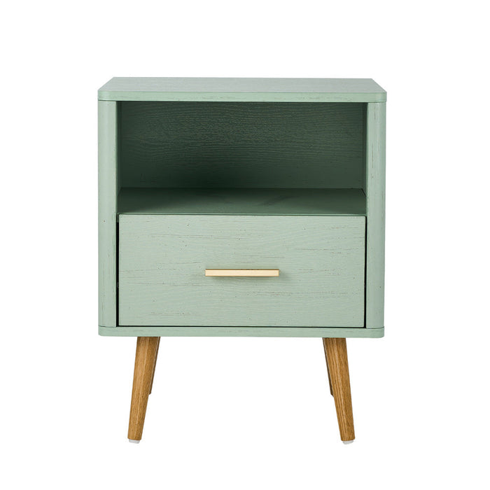 Nordi 1 Draw Wooden Bedside Table | Slim Scandi Style Wooden Bedside Table Unit