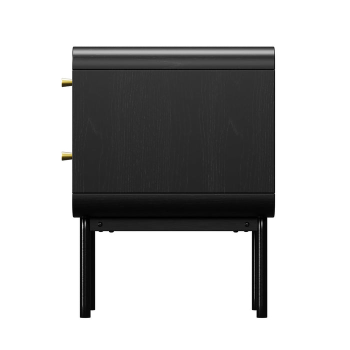 Set of 2 Vesio Scandi Style Bedside Tables | Modern Woodgrain Texture Nightstands