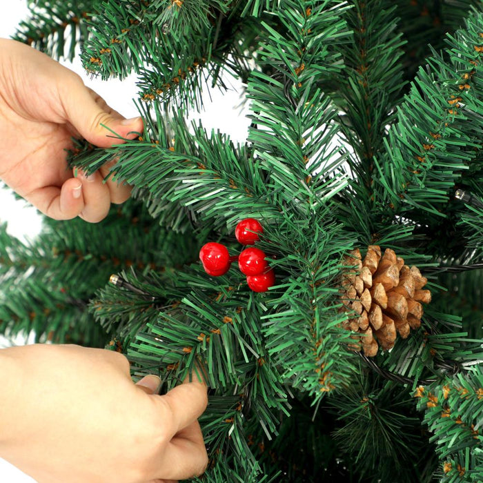 Ultimate Deluxe Sierro LED Christmas Trees | Green Pine Cones Snow LED Xmas Trees