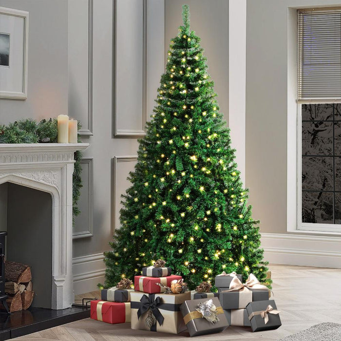 Ultimate Deluxe Sierro LED Christmas Trees | Green Pine Cones Snow LED Xmas Trees