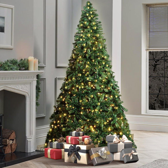 Ultimate Deluxe Sierro LED Christmas Trees | Green Pine Cones Snow LED Xmas Trees